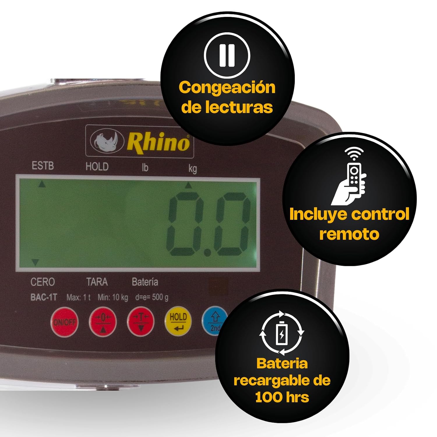 Báscula Electrónica Colgante 1,000 kg