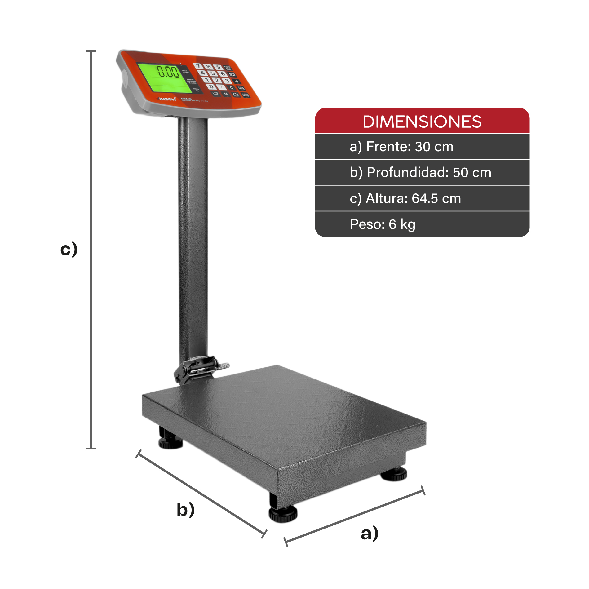 Báscula de Plataforma Plegable 100 kg