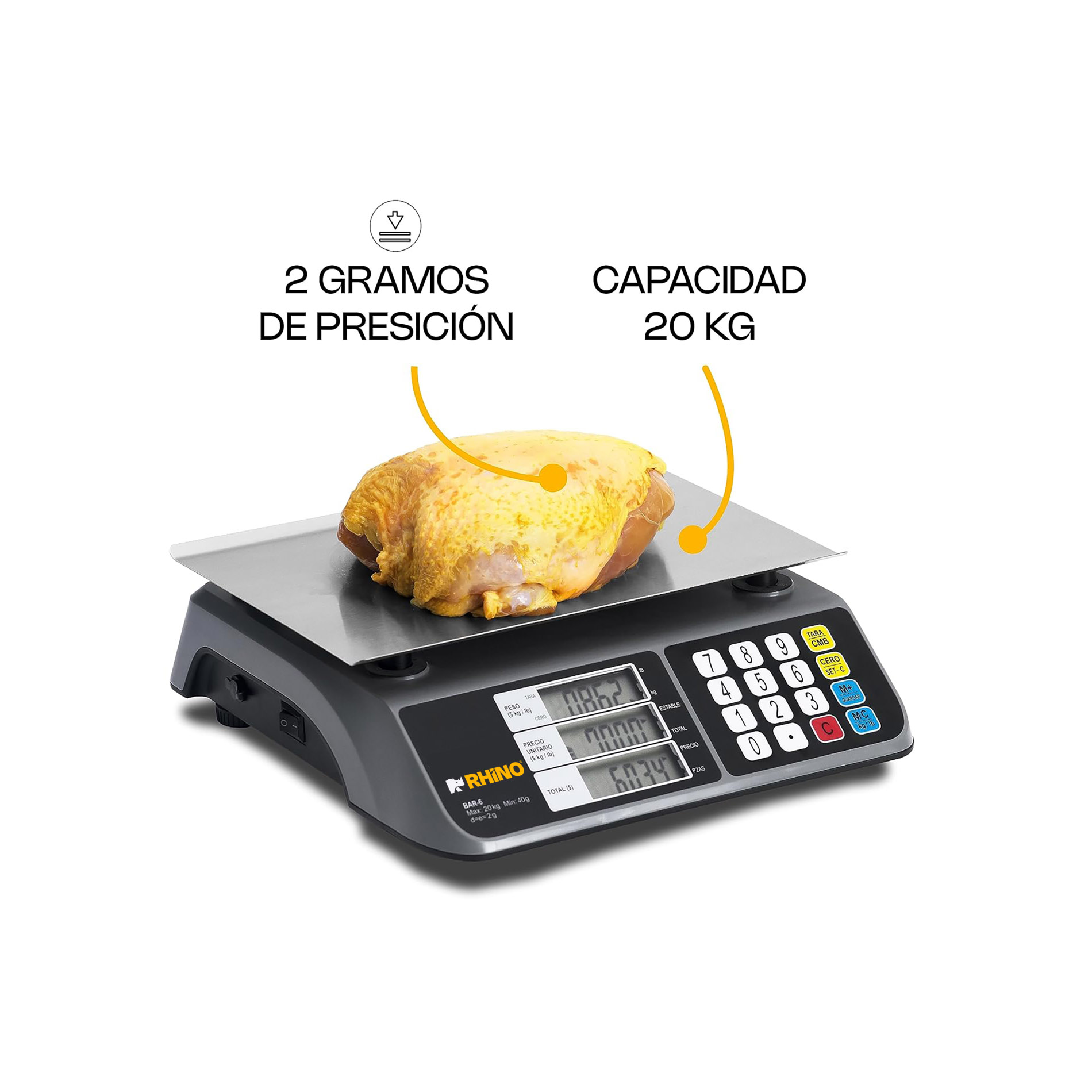 Báscula Electrónica Multifunciones 20 kg