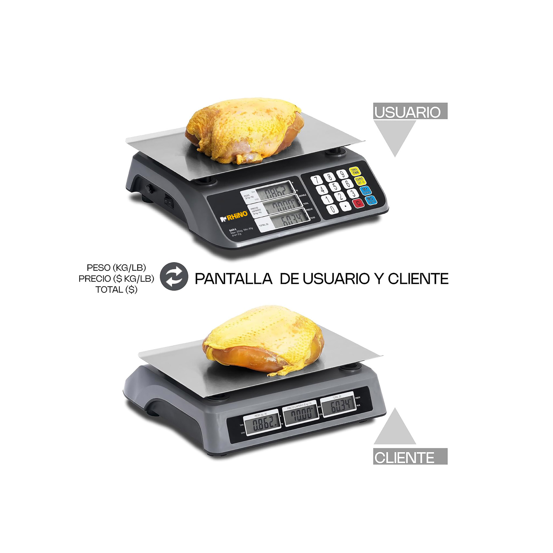 Báscula Electrónica Multifunciones 20 kg