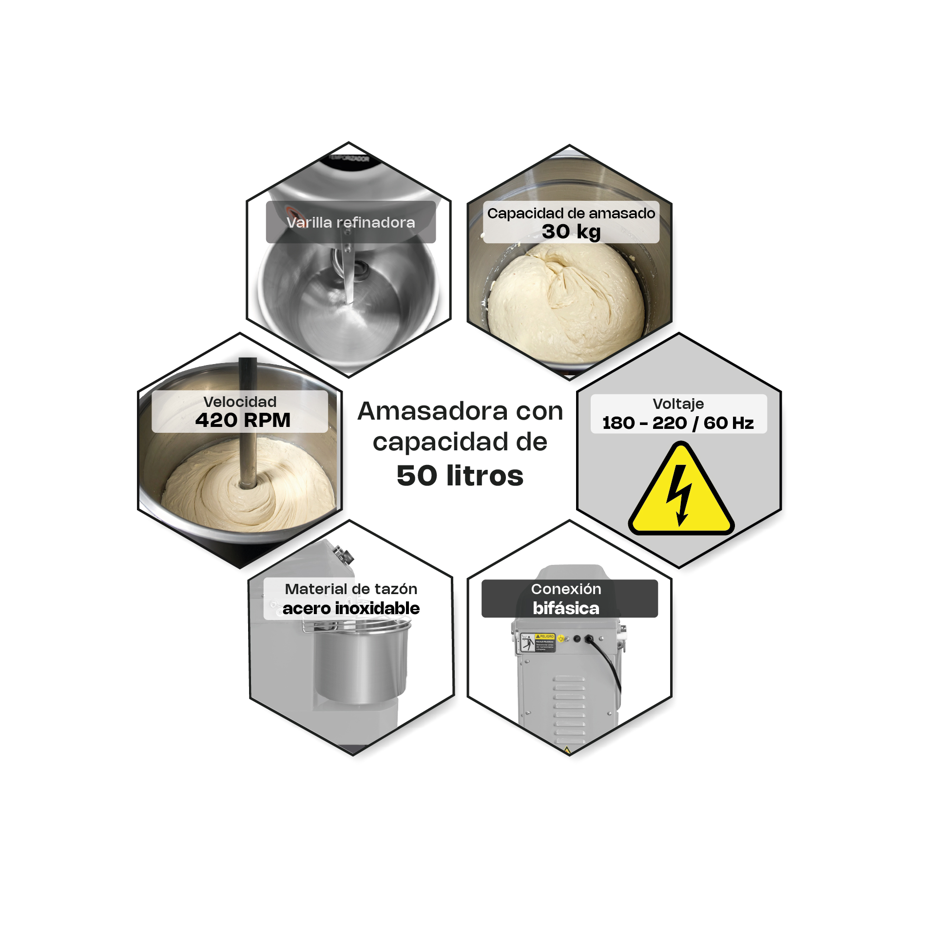 Amasadora 50 L