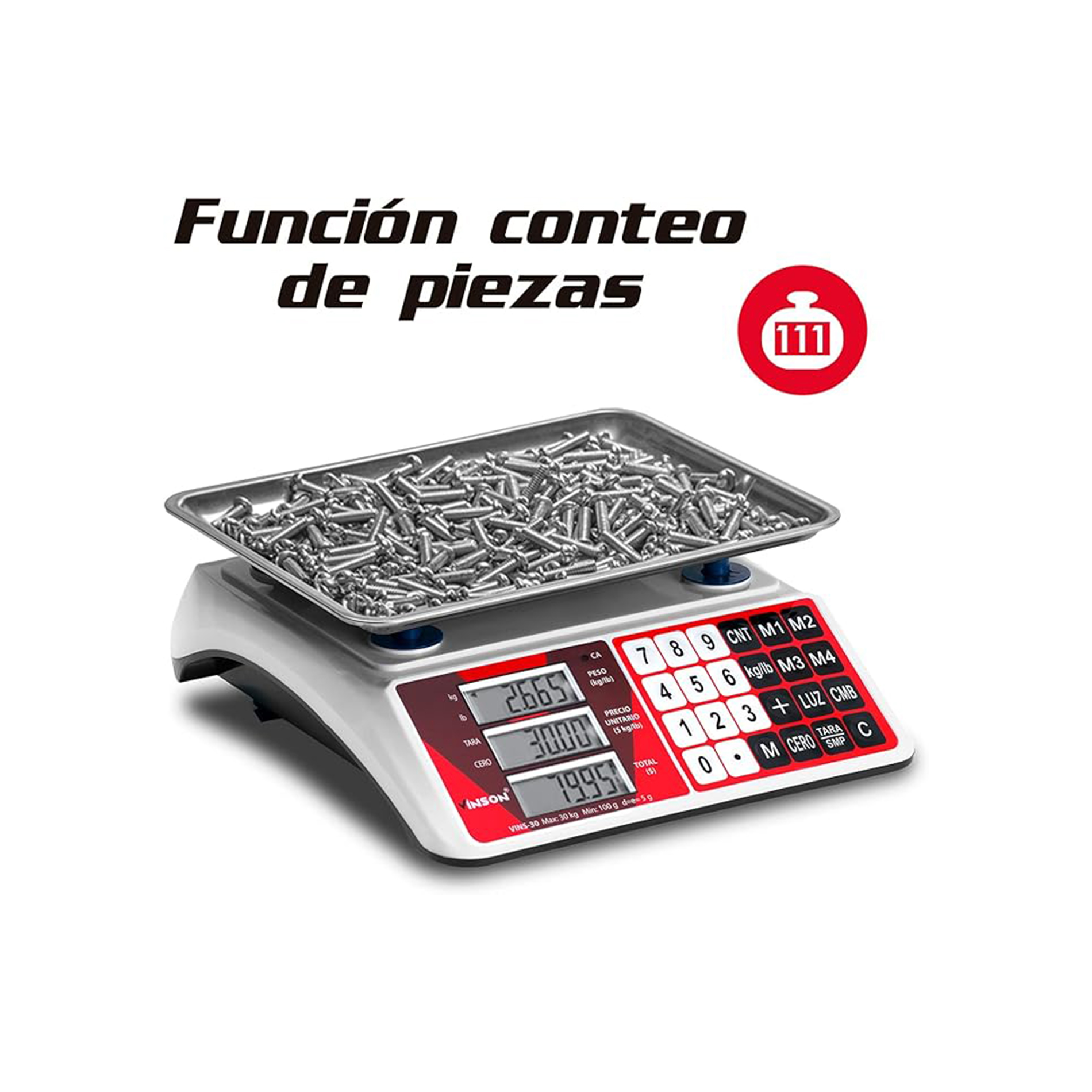 Báscula Electrónica Multifunciones 30 kg