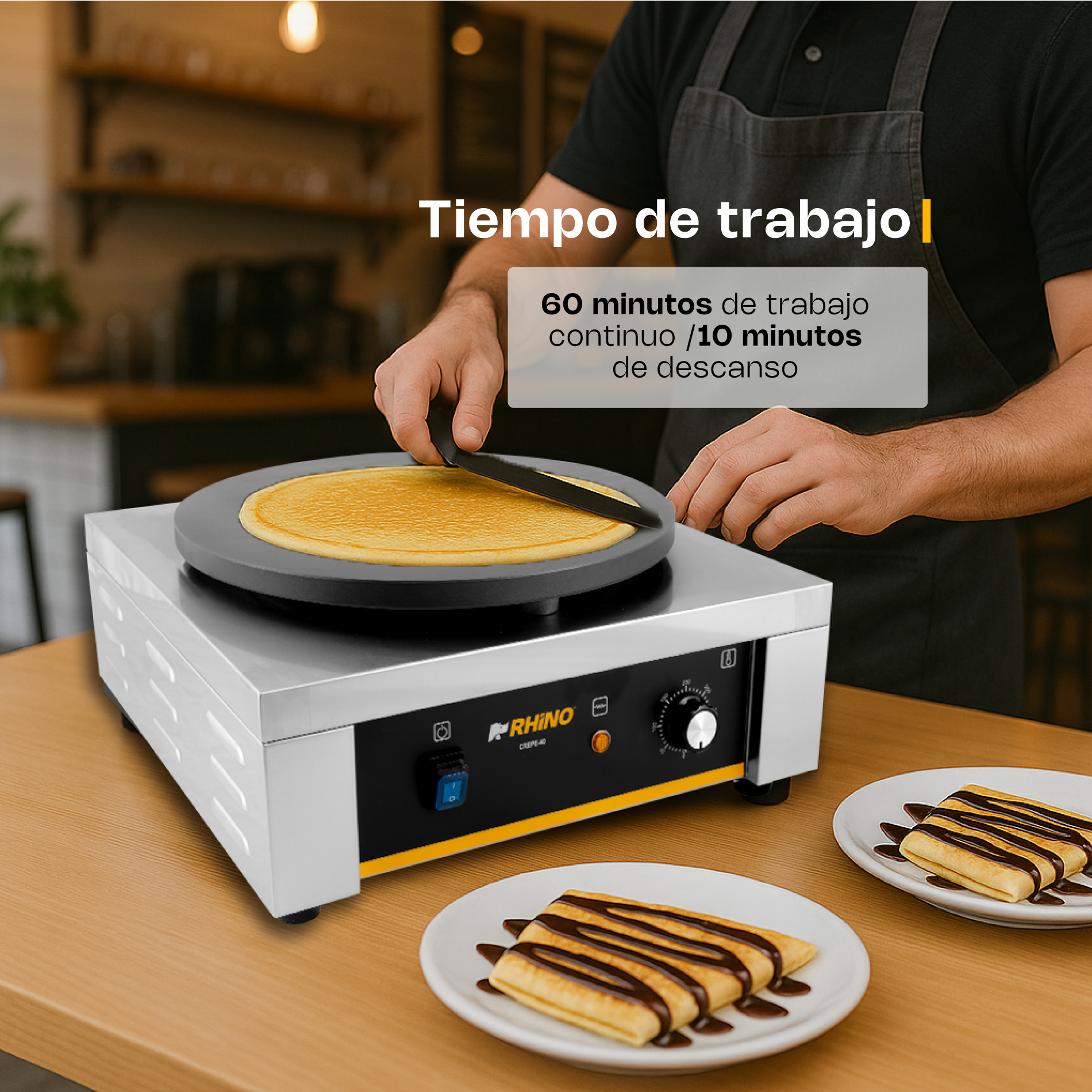 Crepera Eléctrica 2,000 W