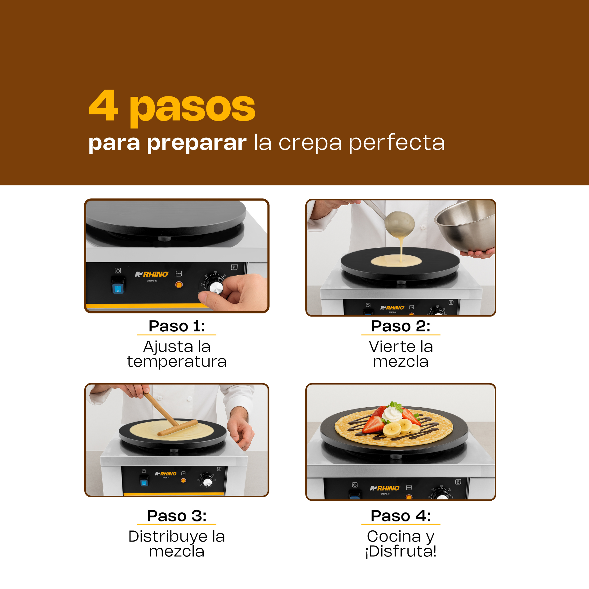 Crepera Eléctrica 2,000 W